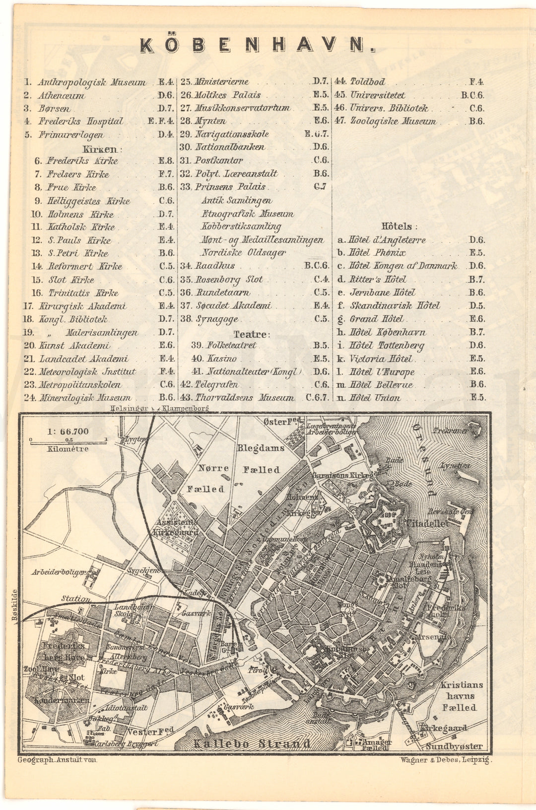 Copenhagen, Denmark 1886: City Center