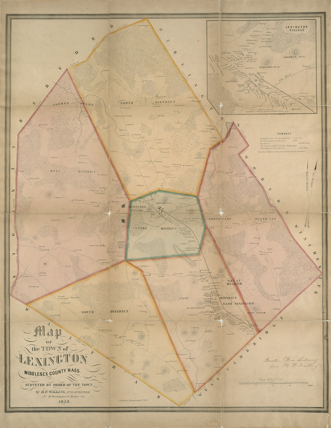 Lexington, Massachusetts 1853