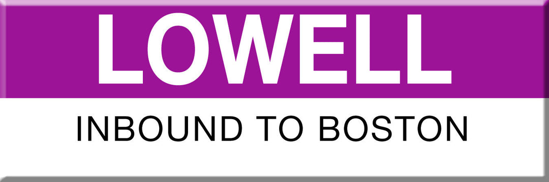 Commuter Rail Station Magnet: Lowell; Inbound to Boston