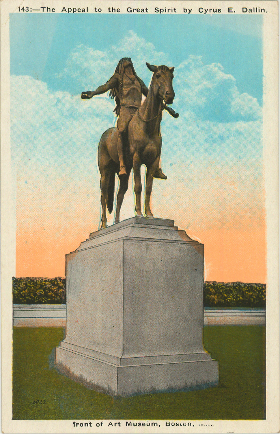 Museum of Fine Arts, Boston, Massachusetts: Appeal to the Great Spirit Statue