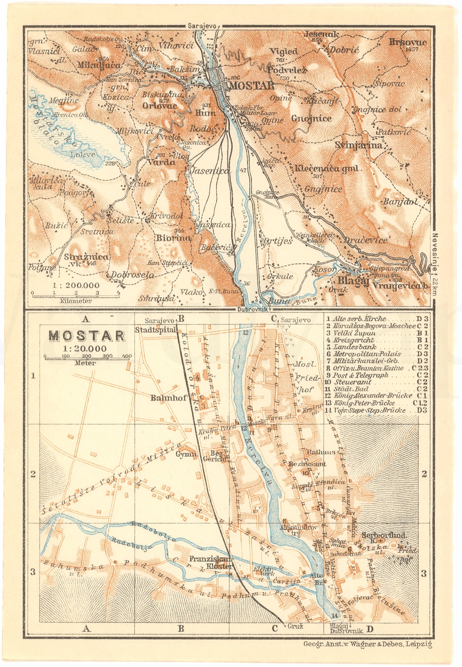 Mostar, Bosnia and Herzegovina 1929 – WardMaps LLC