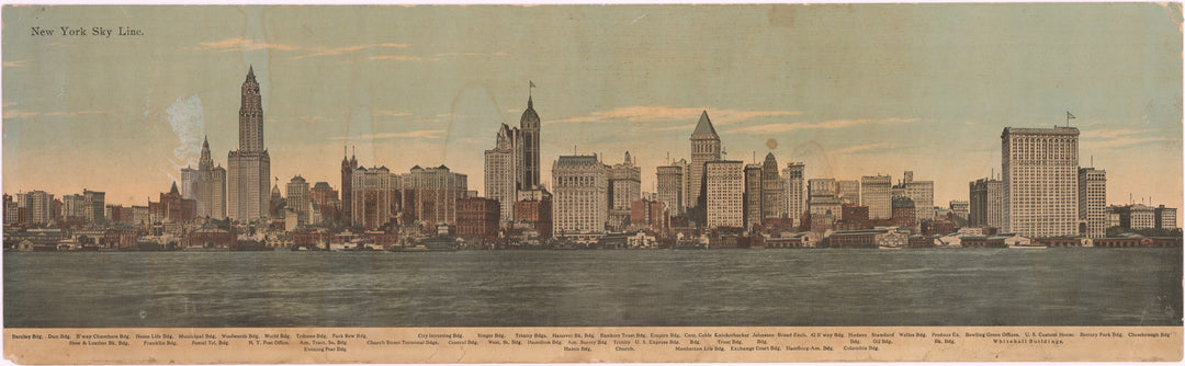 New York City Skyline Postcard View