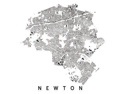 Newton City Plan Print
