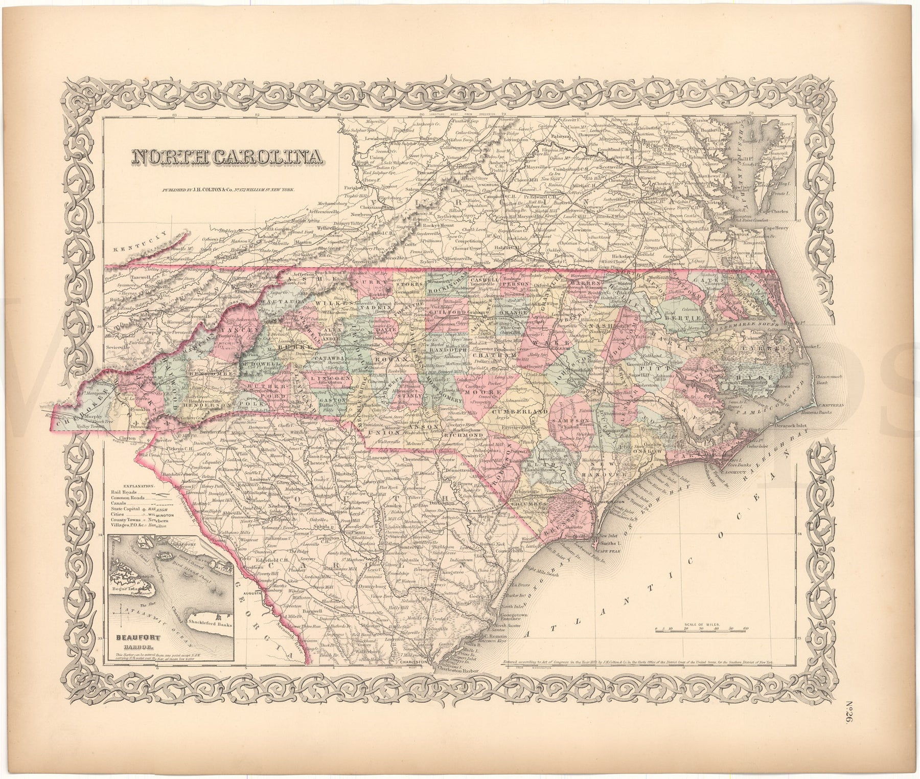 North Carolina 1856 – WardMaps LLC