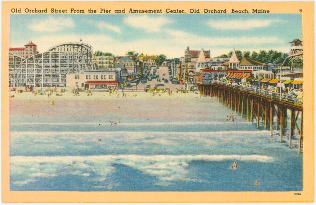 Old Orchard Beach, Maine: Beach from Pier and Amusement Center