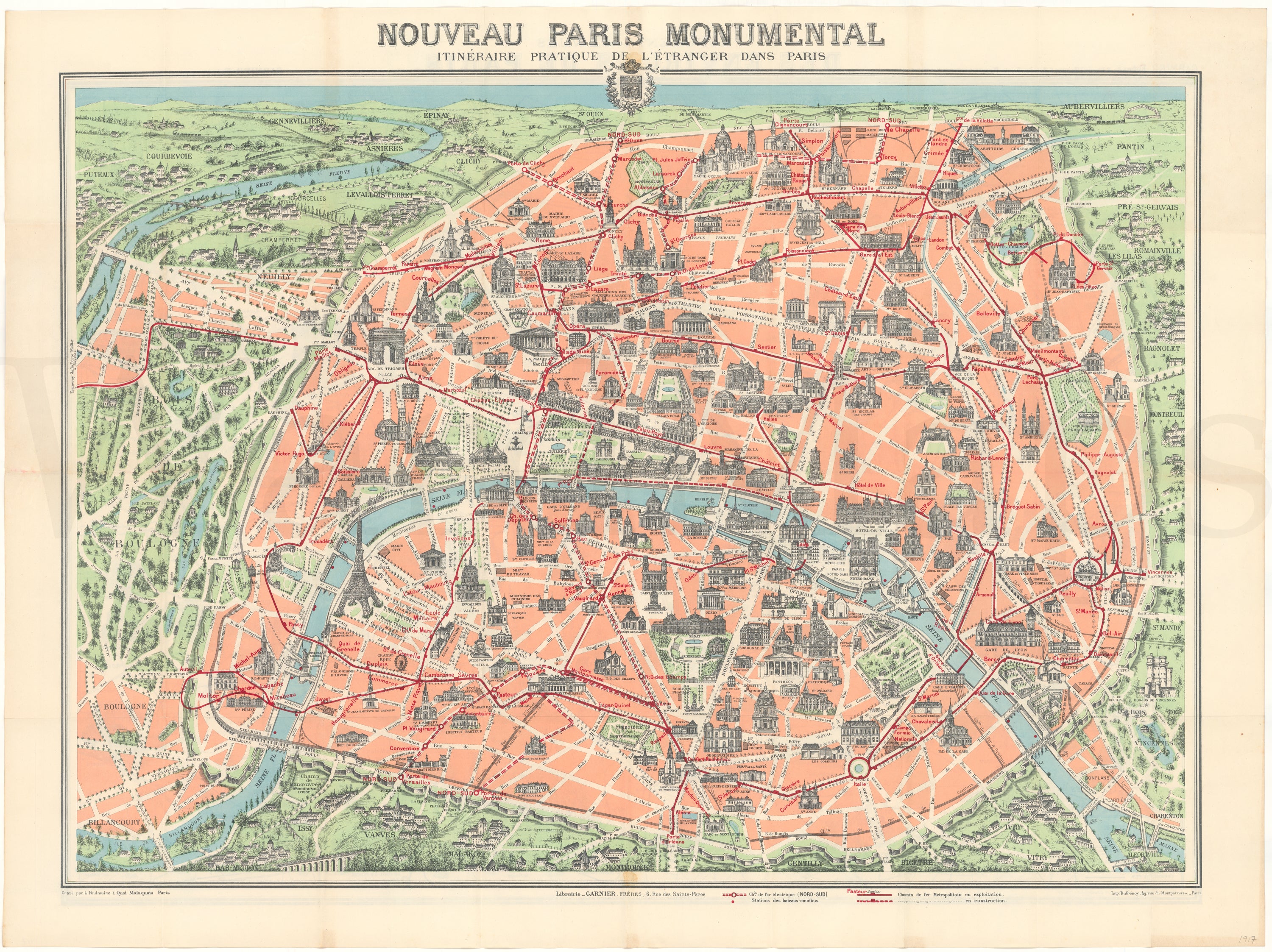 Paris, France 1917 "Nouveau Paris Monumental"
