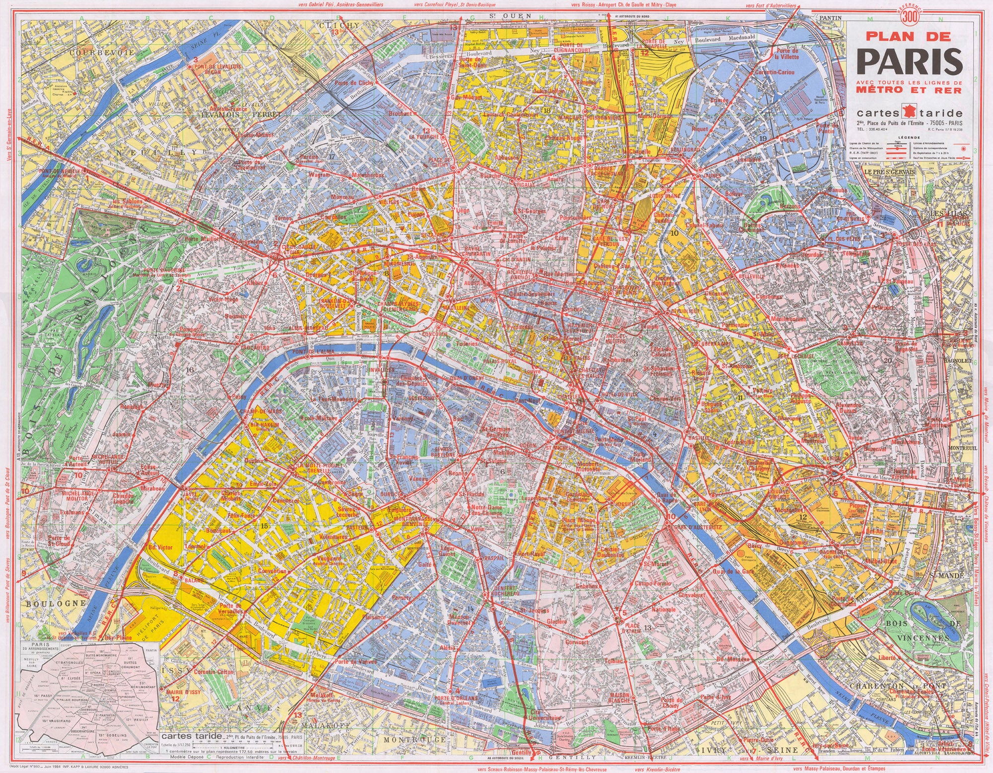 Paris, France 1984 – WardMaps LLC