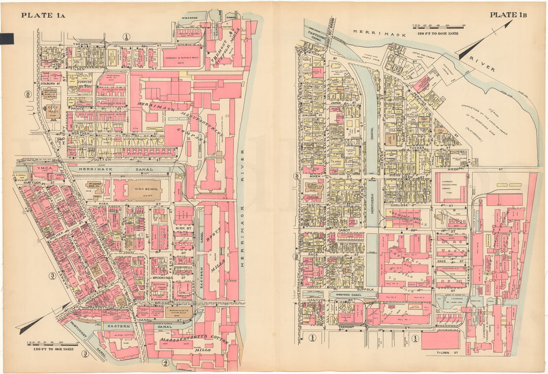 Lowell, Massachusetts 1924 Plates 01A and 01B
