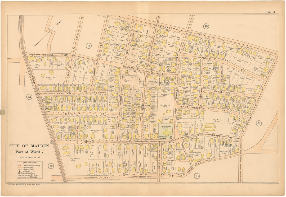 Malden, Massachusetts 1897 Plate 11