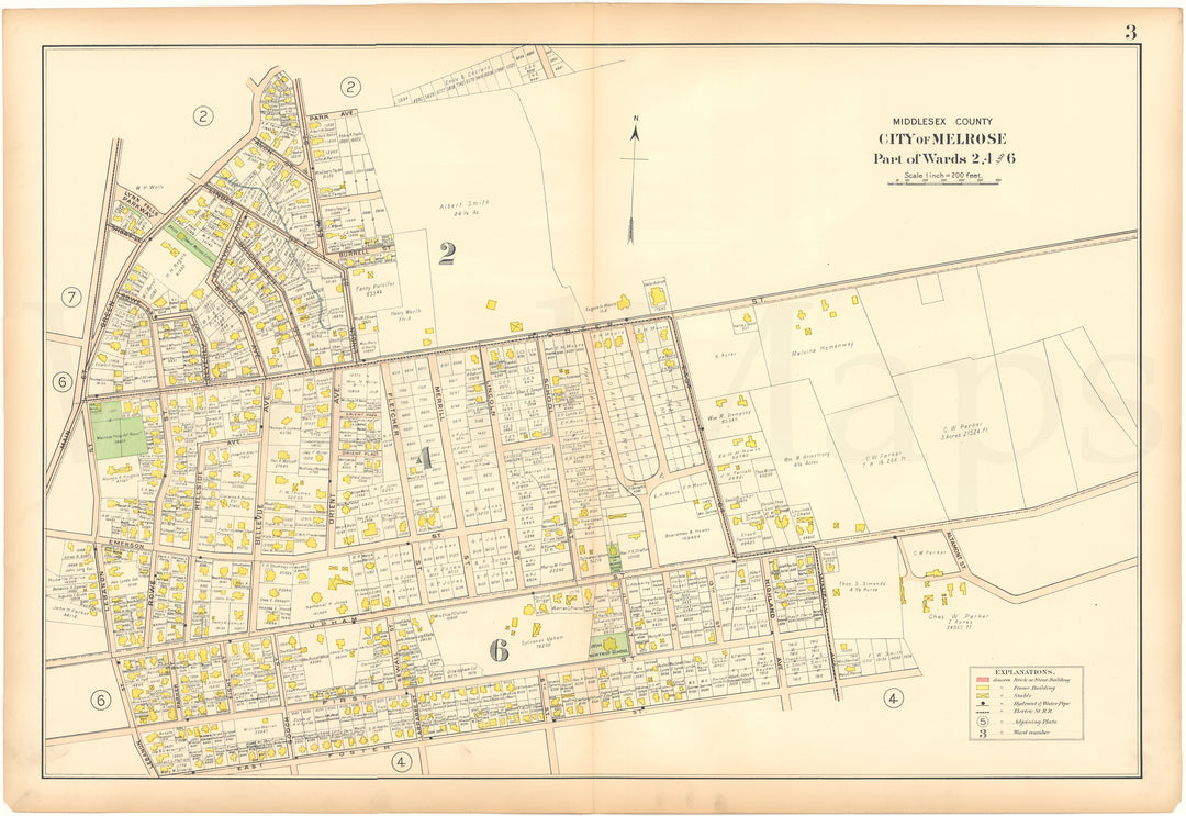 Middlesex County, Massachusetts 1906 Vol. 2: Plate 003 Melrose