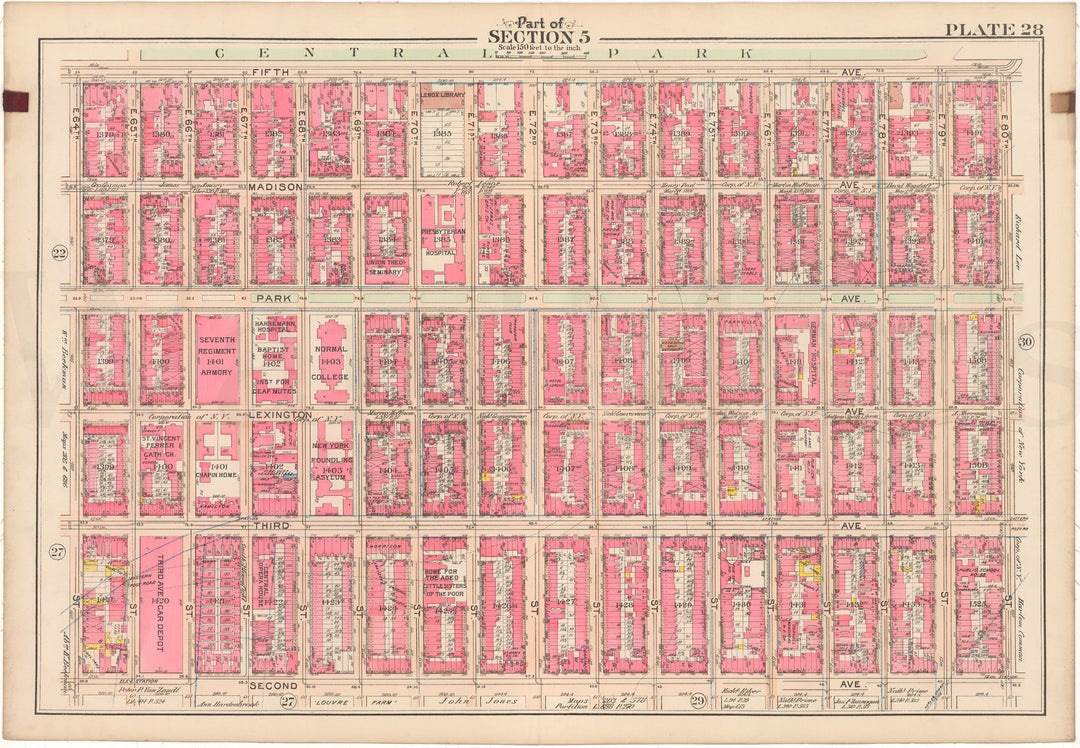 Manhattan, New York 1908 Plate 28