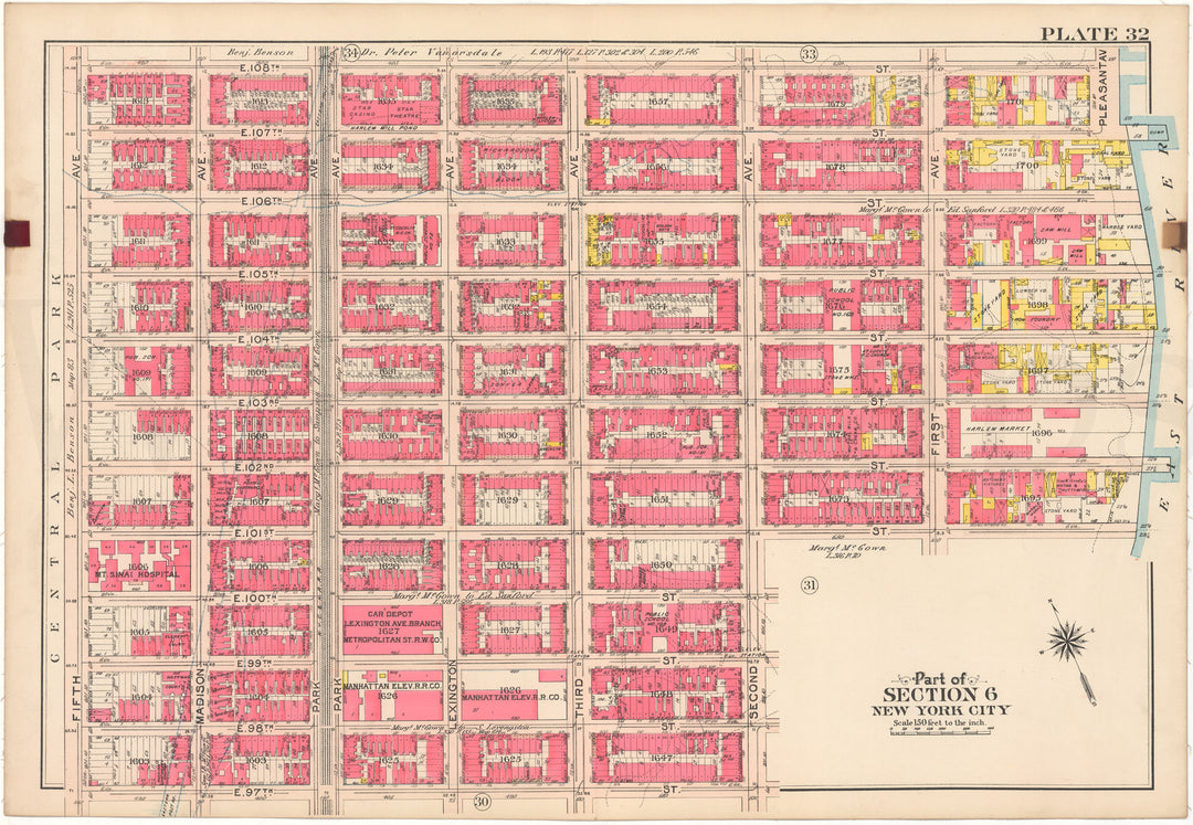 Manhattan, New York 1908 Plate 32