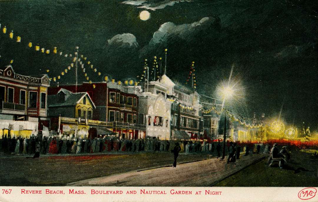 Revere Beach Boulevard, Revere, Massachusetts: Night Scene