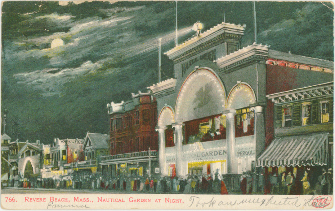 Revere Beach, Revere, Massachusetts: Nautical Garden at Night
