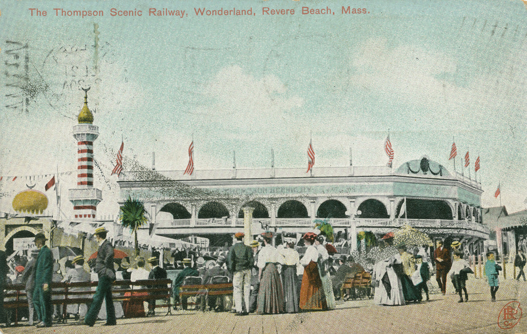 Revere Beach, Revere, Massachusetts: Thompson Scenic Railway at Wonderland
