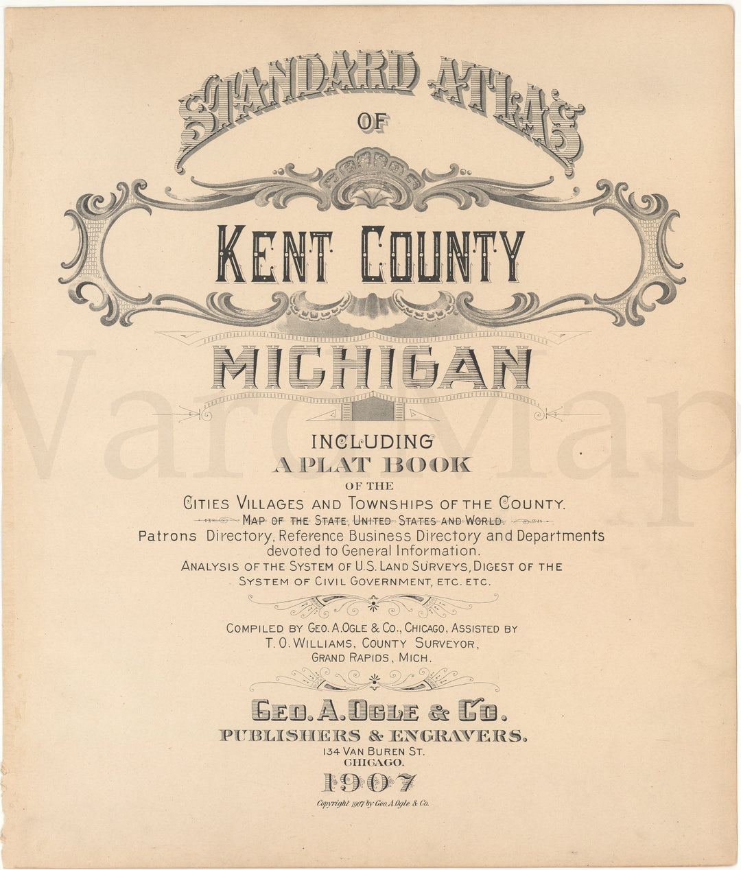 Kent County, Michigan 1907: Title Page