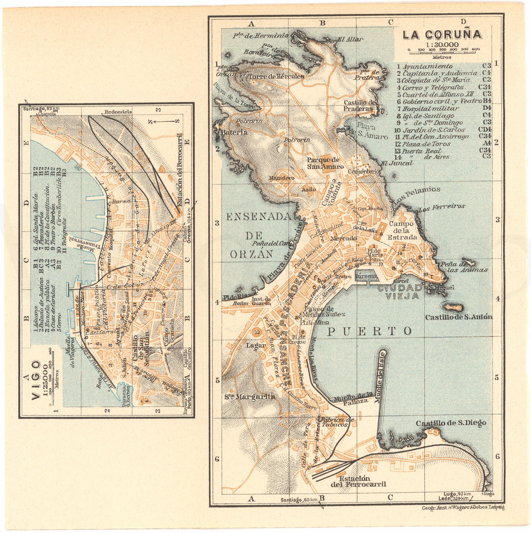 A Coruna and Vigo, Spain 1929