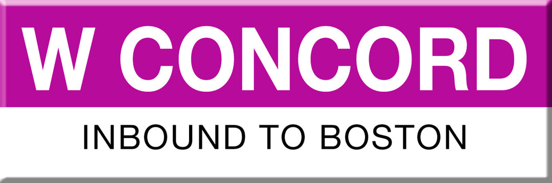 MBTA Commuter Rail West Concord Station Magnet