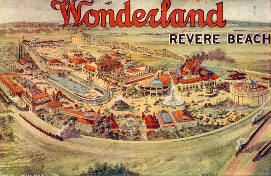Revere Beach, Revere, Massachusetts: Wonderland Circa 1910 (Color)