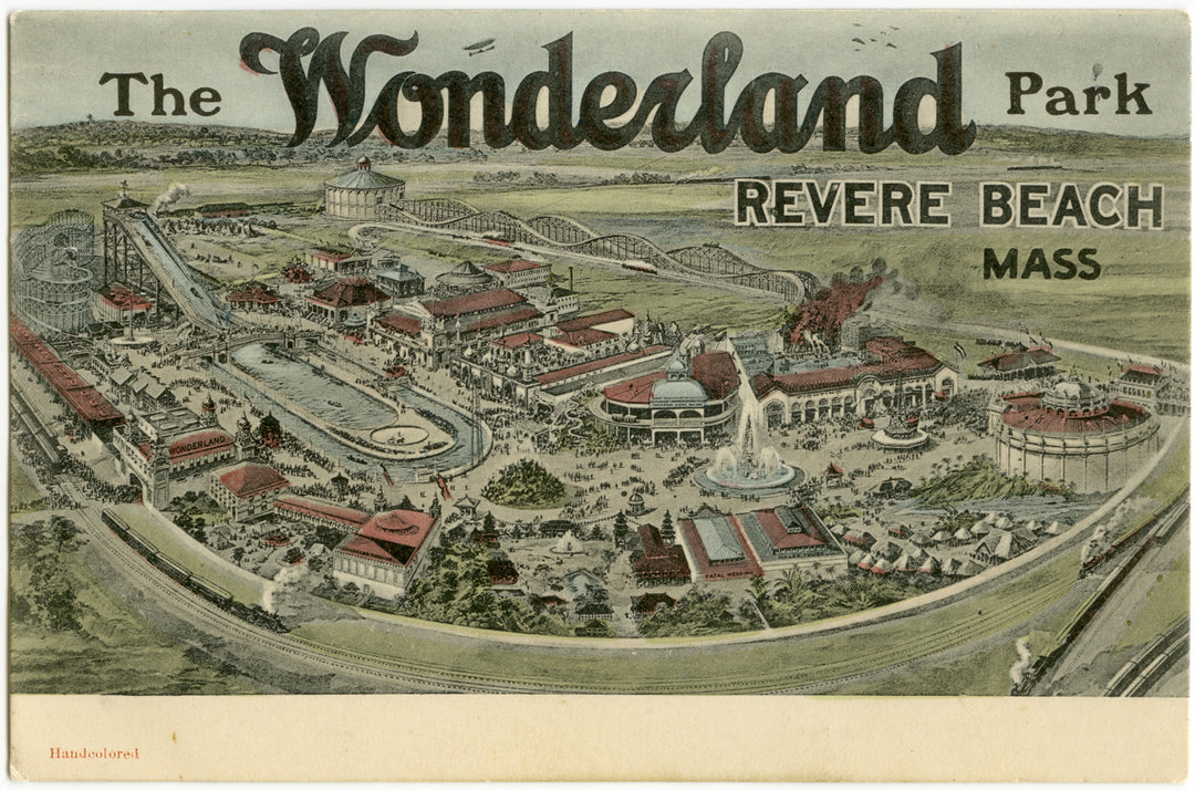 Revere Beach, Revere, Massachusetts: Wonderland Circa 1910 (Sepia)