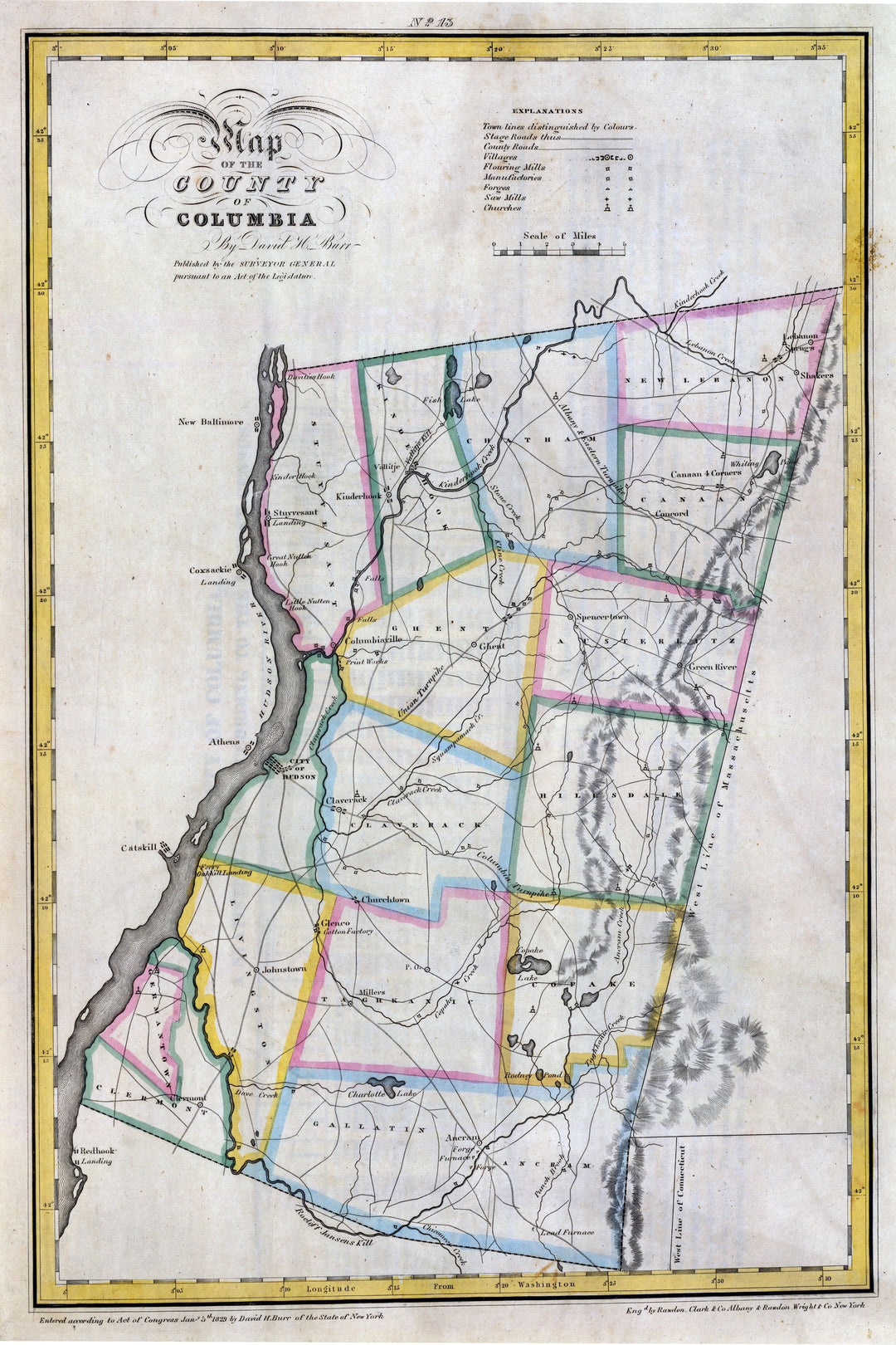 Columbia County, New York 1829