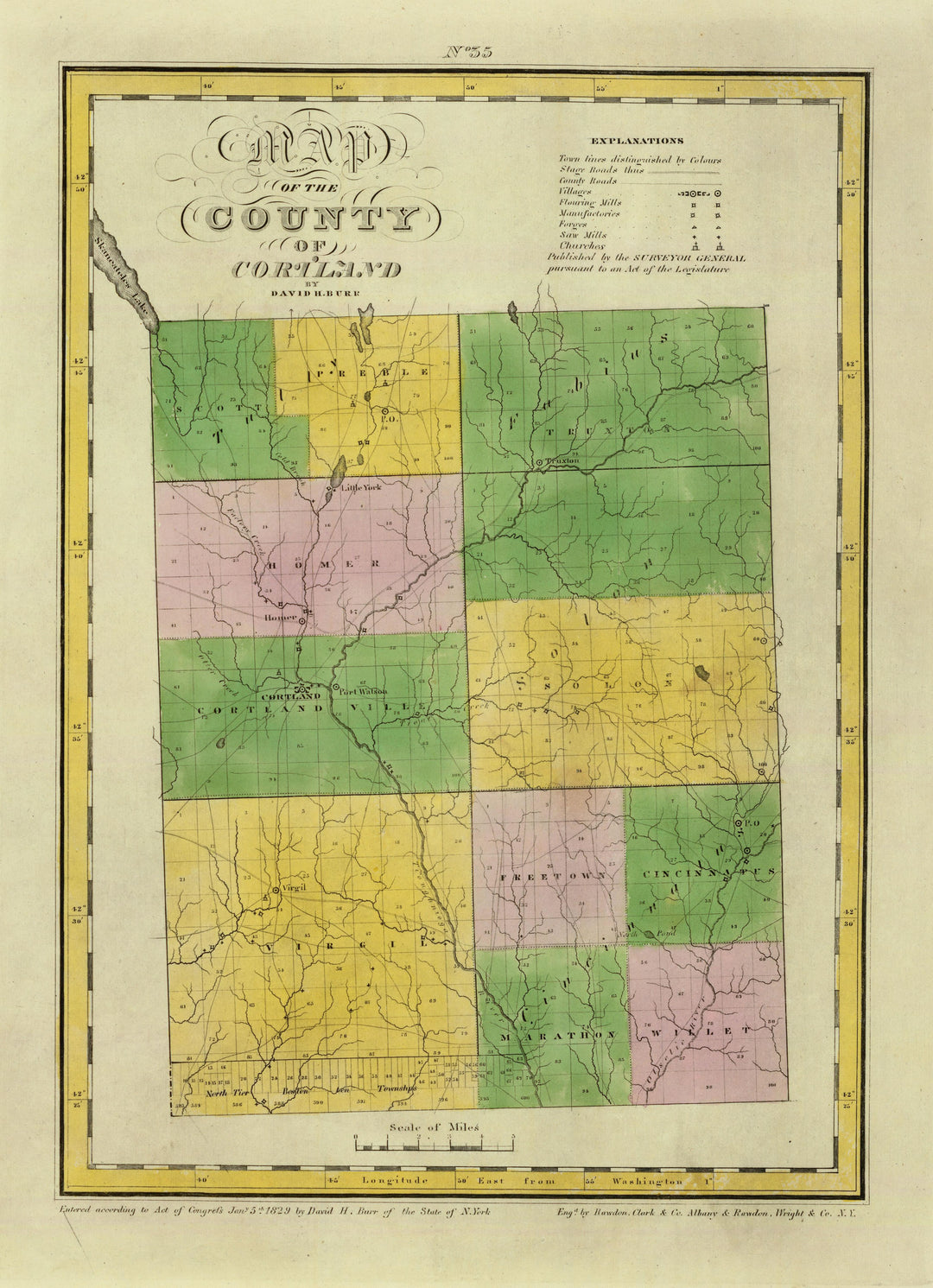 Cortland County, New York 1829