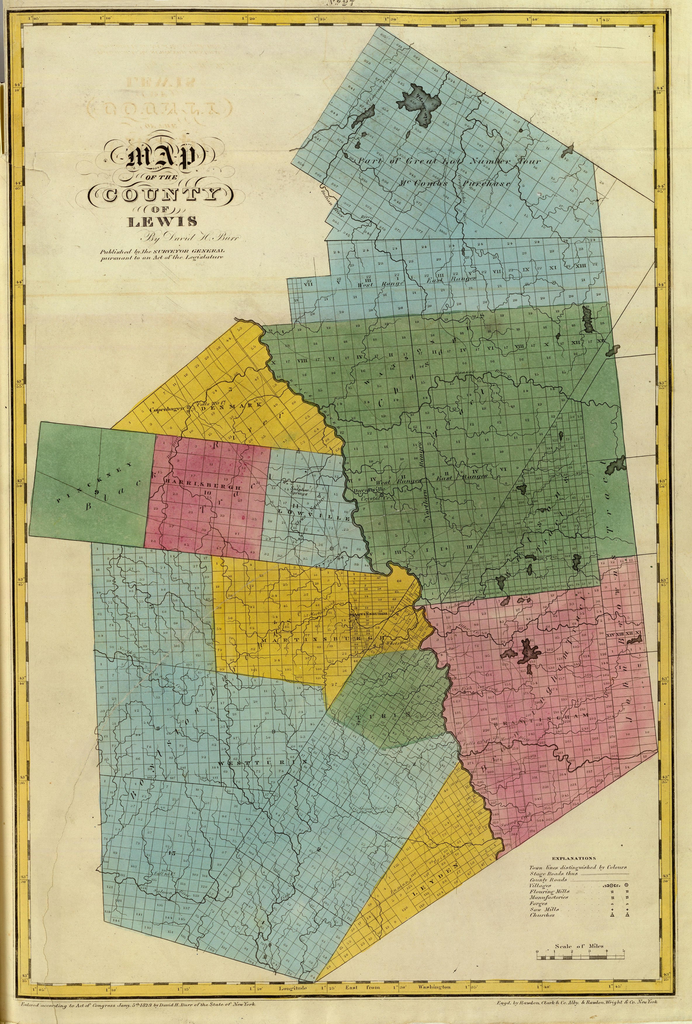 Lewis County, New York 1829 WardMaps LLC