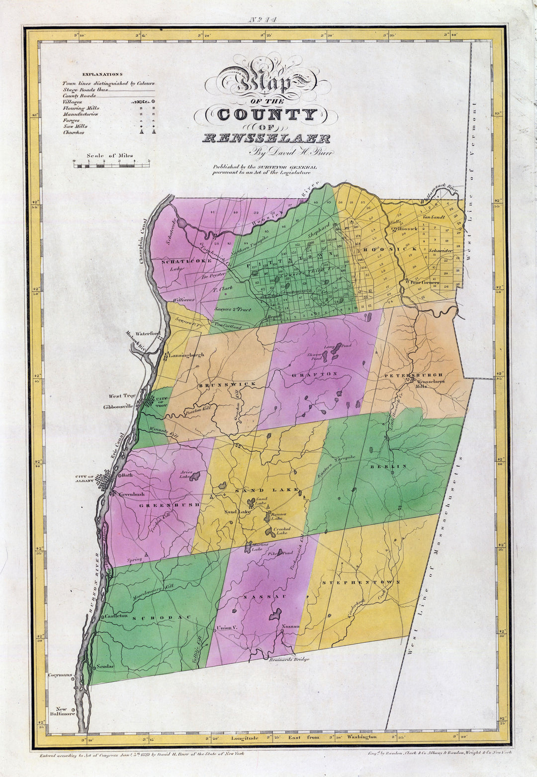 Rensselaer County, New York 1829