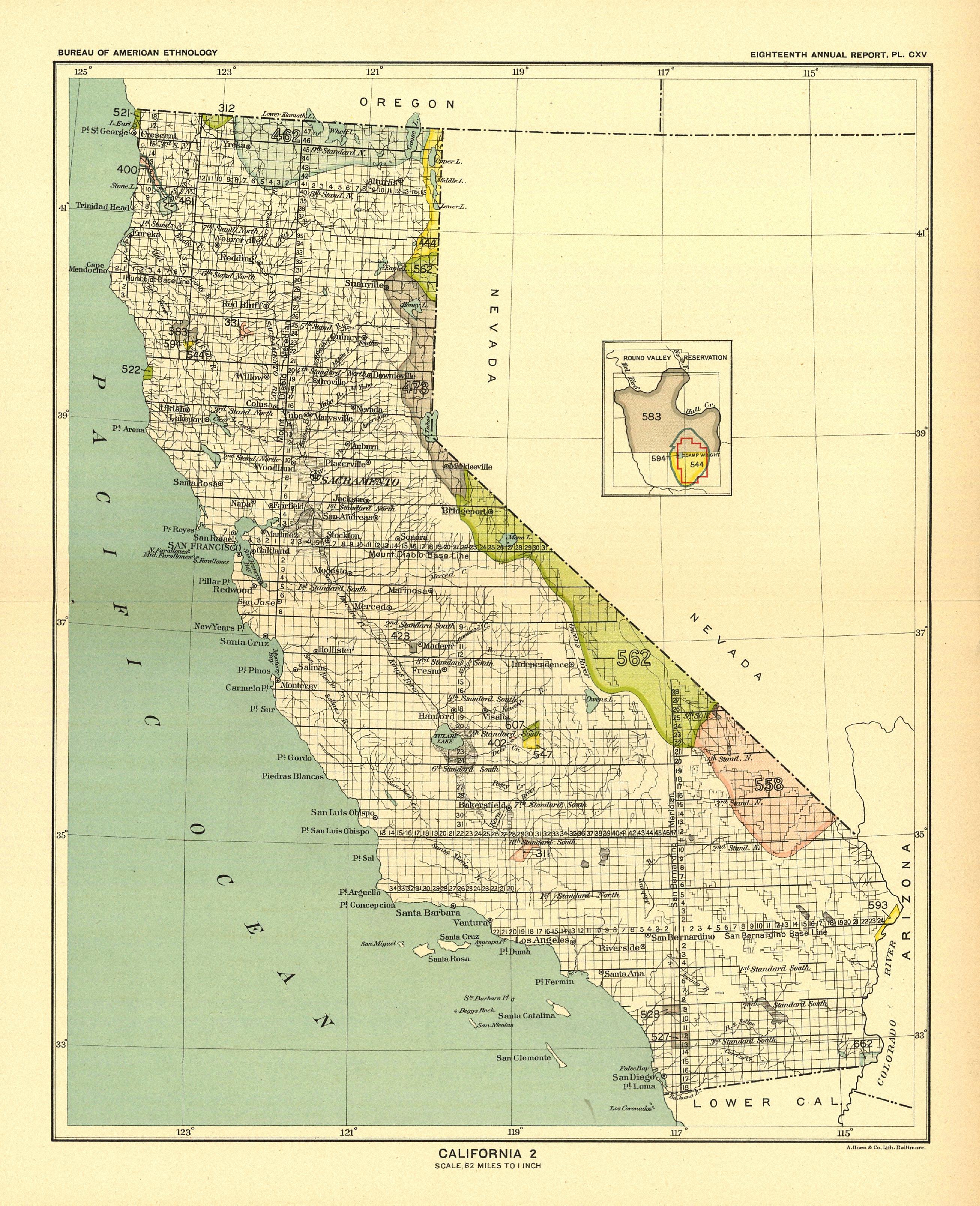 Indigenous Peoples' Land Cessions 1896-97: California 2 – WardMaps LLC