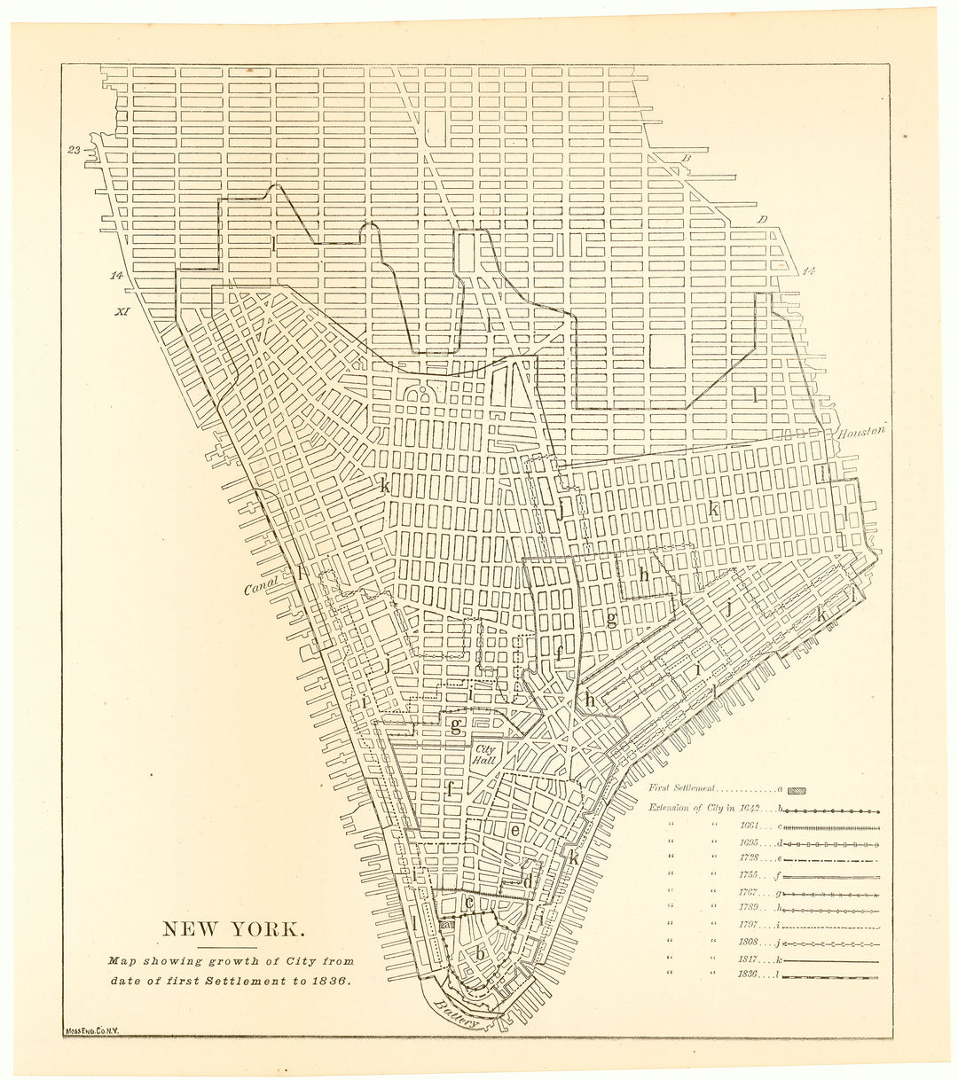 New York, New York 1880: Growth from Settlement to 1836