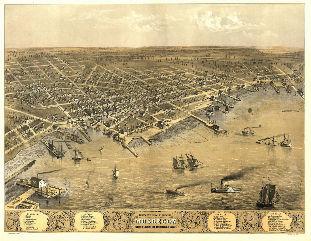 Muskegon, Michigan 1868