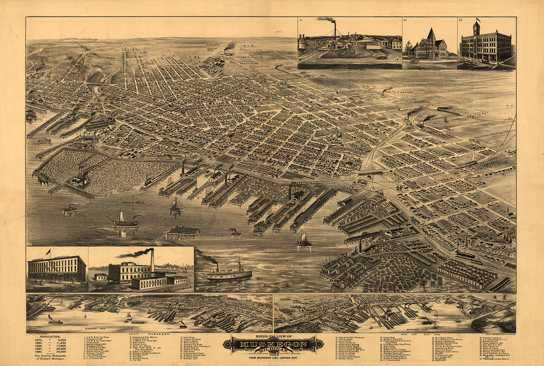 Muskegon, Michigan 1889