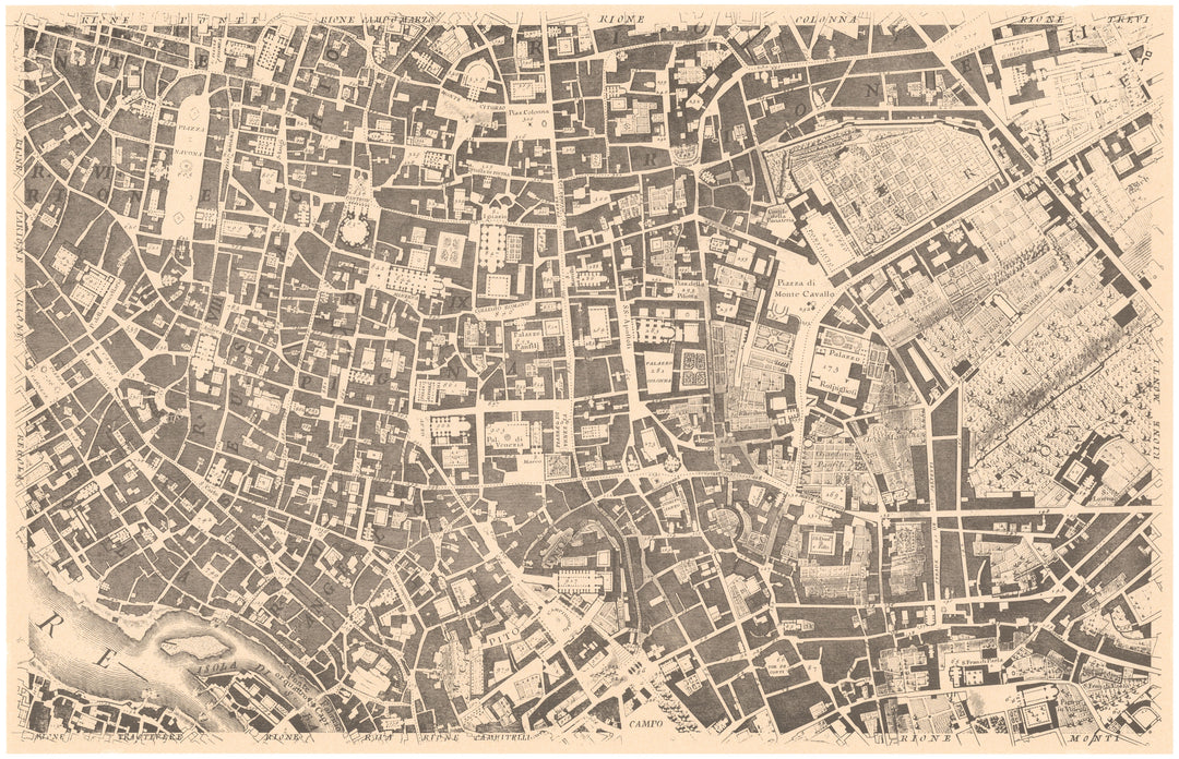 Rome, Italy 1748: Plate B2 (North-Central Environs)