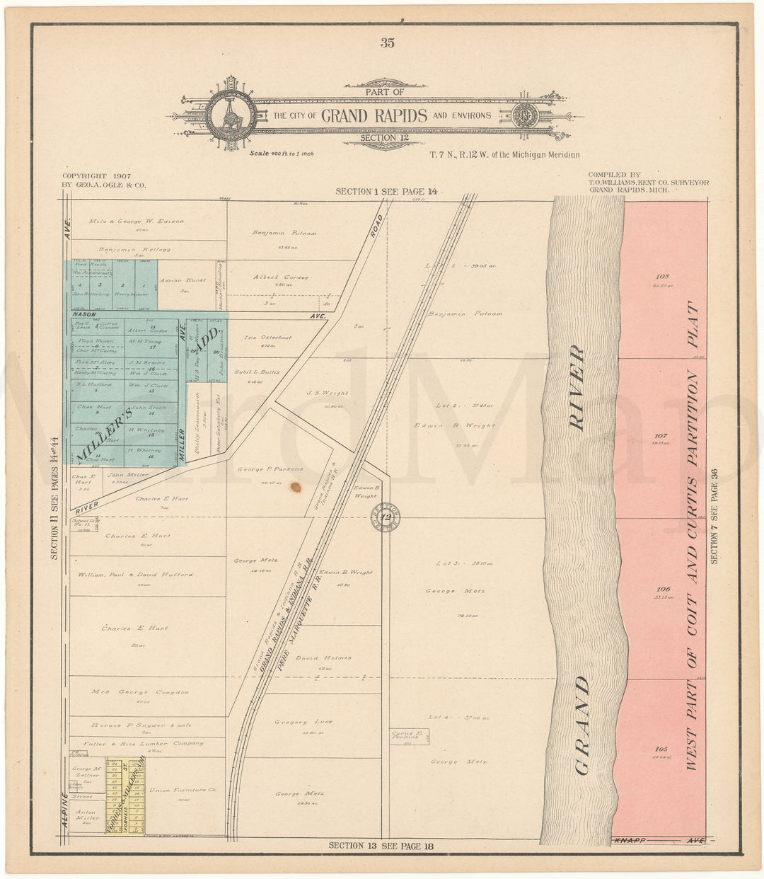 Grand Rapids, Michigan 1907: Section 12