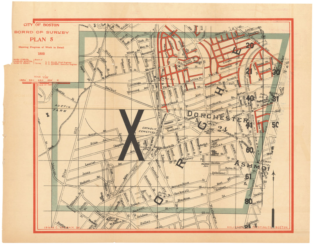 Boston Board of Survey Report for 1893: Plan 05 (Dorchester)