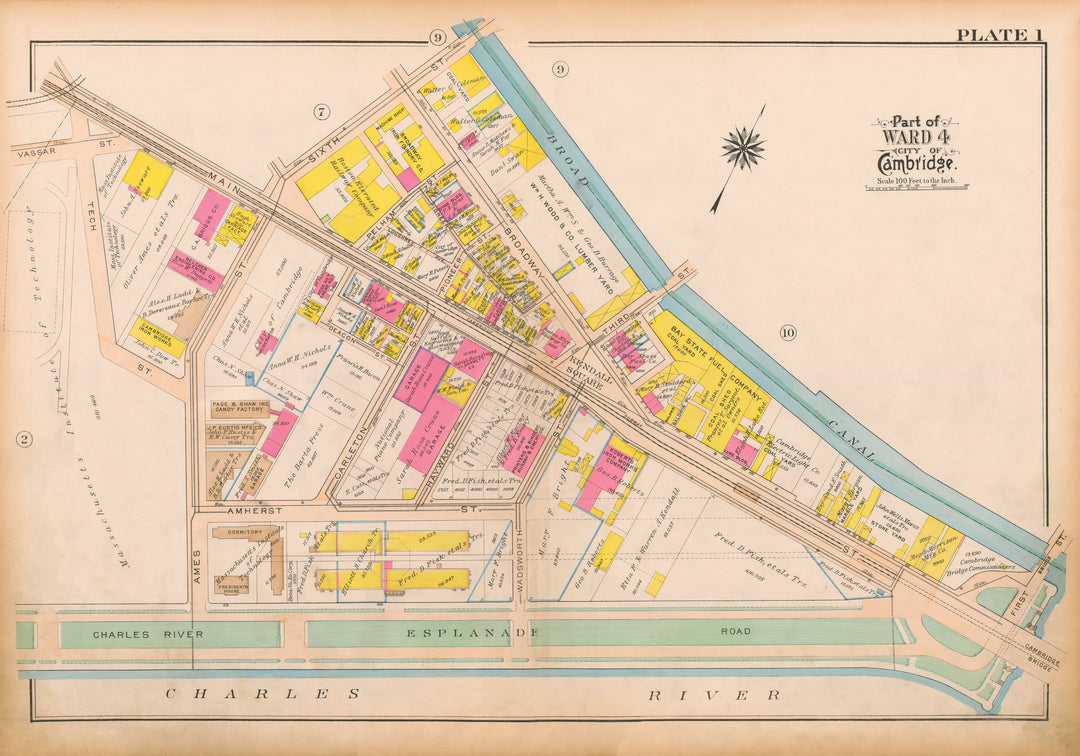 Cambridge, Massachusetts 1916 Plate 001