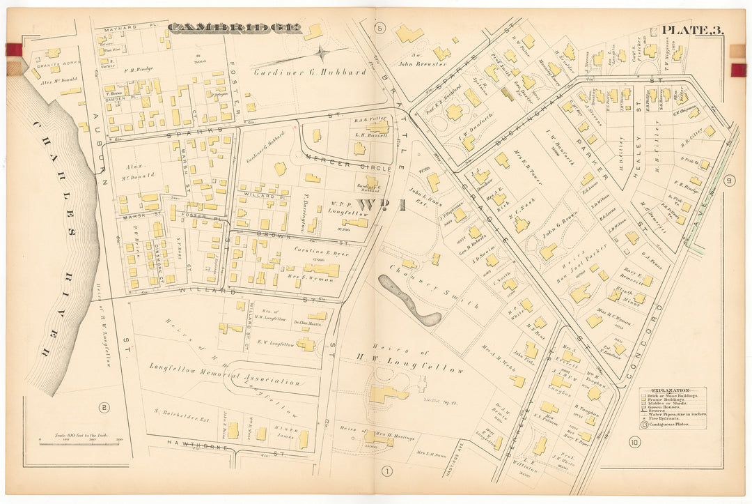 Cambridge, Massachusetts 1886 Plate 003