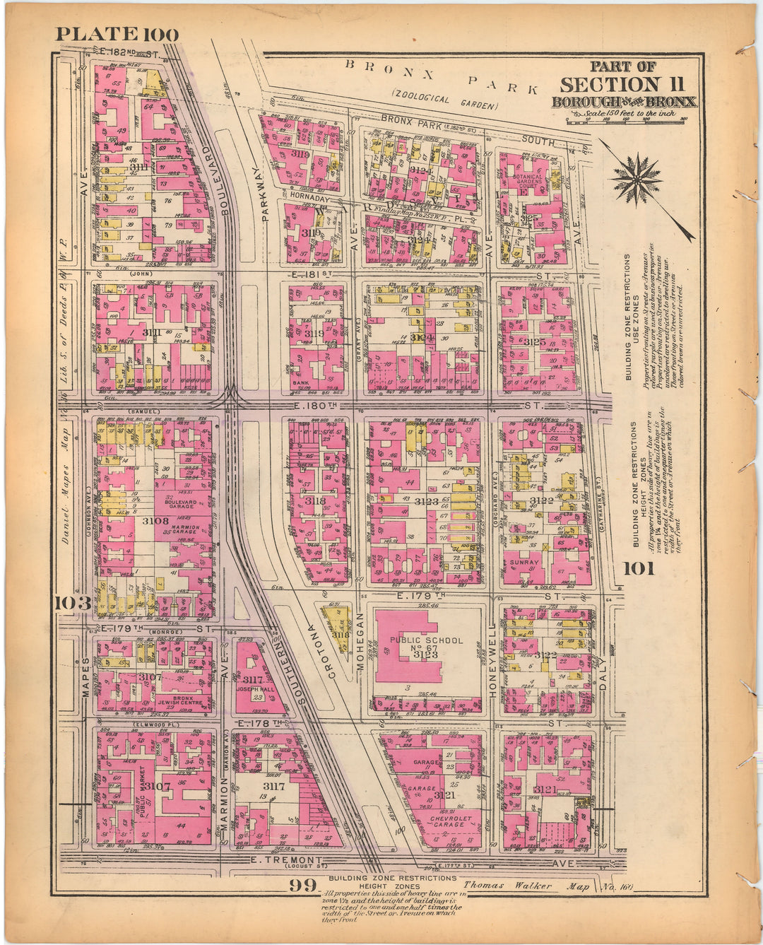 The Bronx, New York 1928 Plate 100