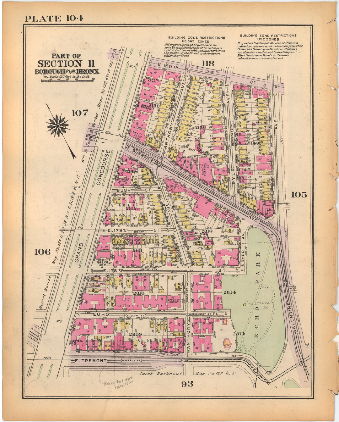 The Bronx, New York 1928 Plate 104