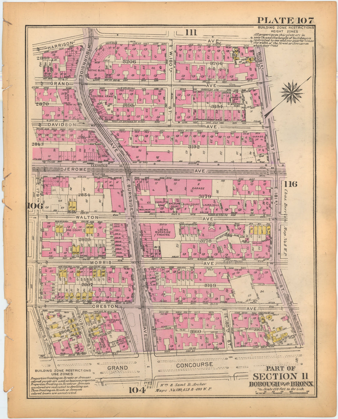 The Bronx, New York 1928 Plate 107