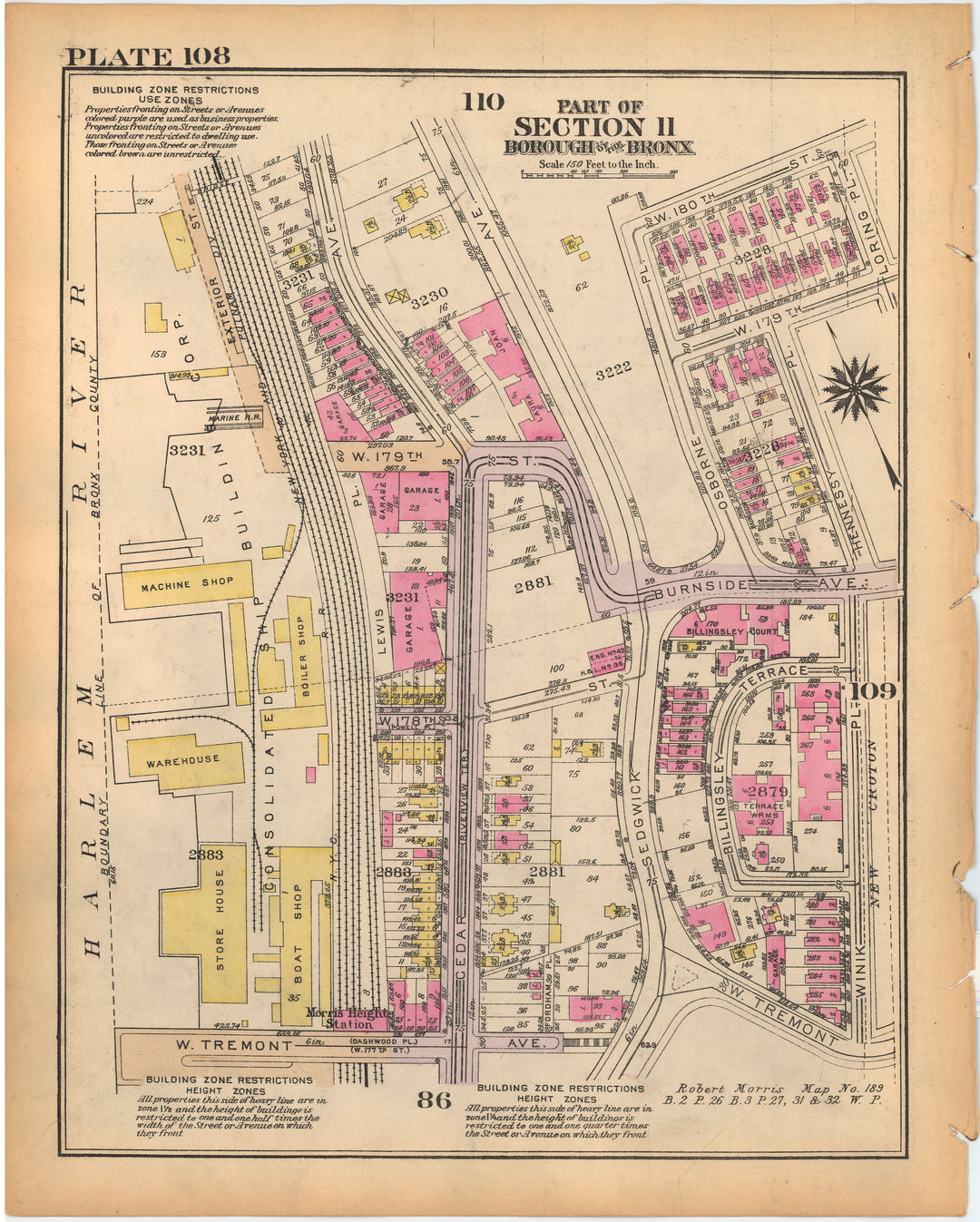 The Bronx, New York 1928 Plate 108