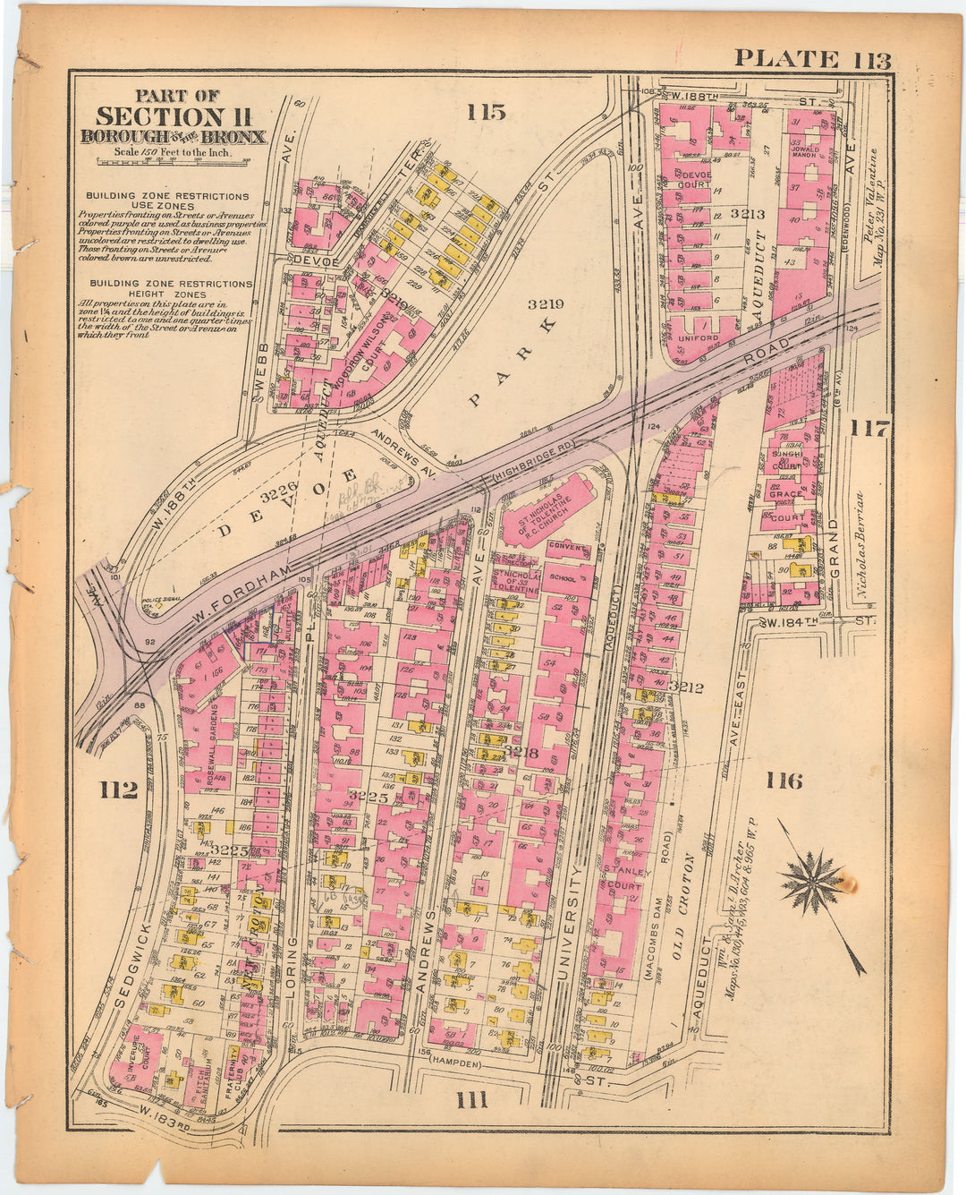 The Bronx, New York 1928 Plate 113