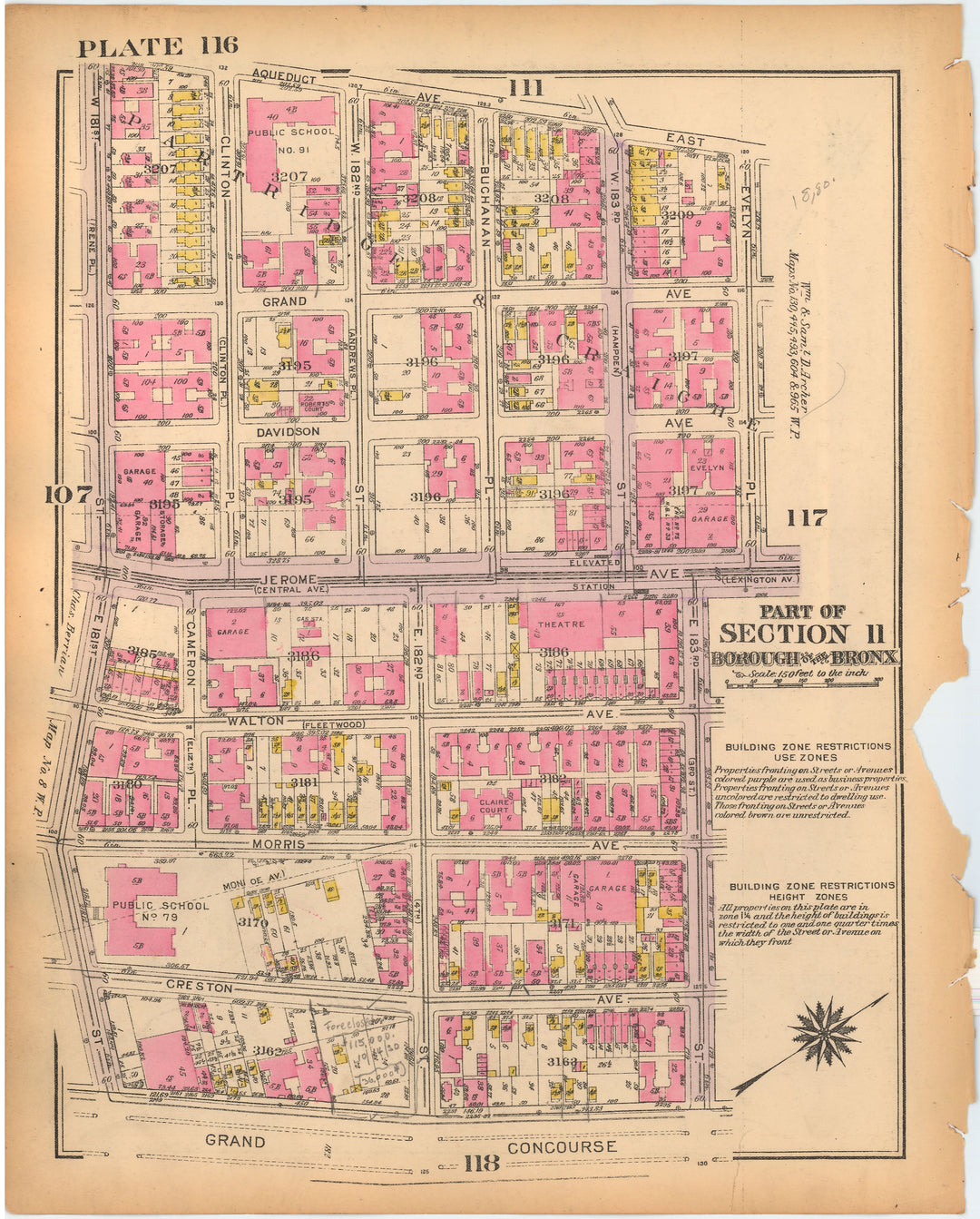 The Bronx, New York 1928 Plate 116