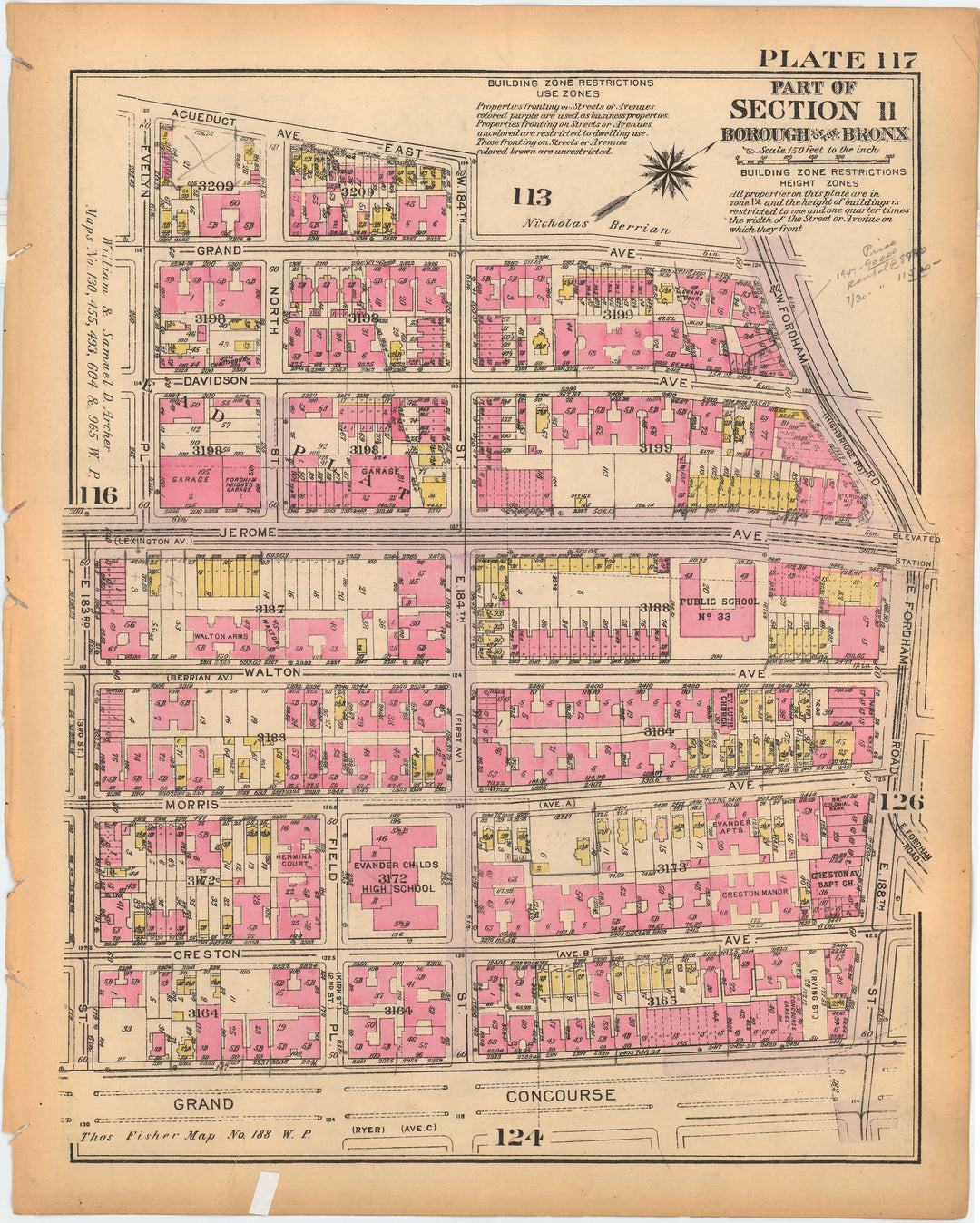 The Bronx, New York 1928 Plate 117