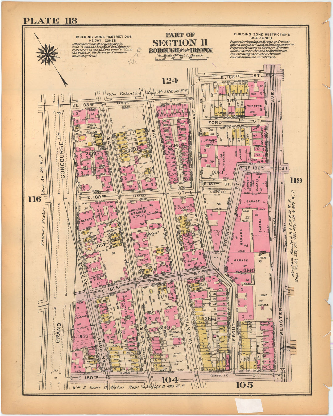 The Bronx, New York 1928 Plate 118