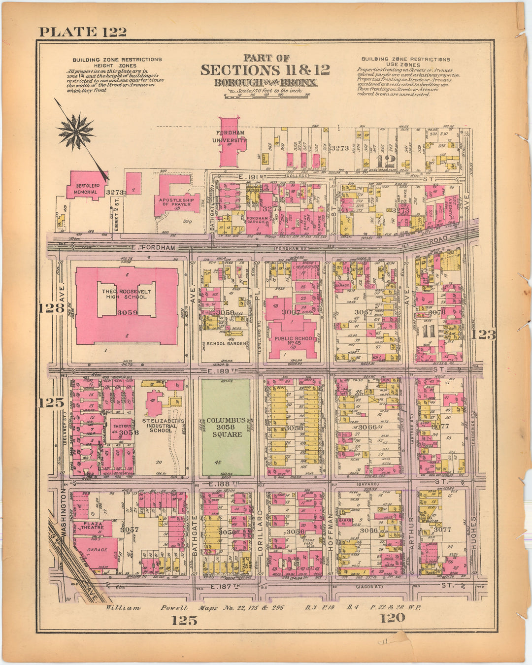 The Bronx, New York 1928 Plate 122