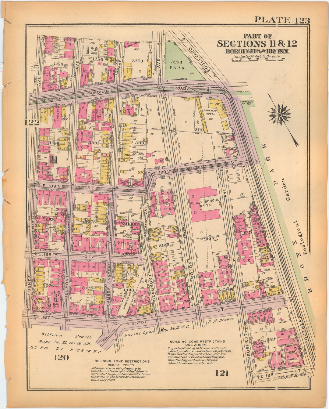 The Bronx, New York 1928 Plate 123