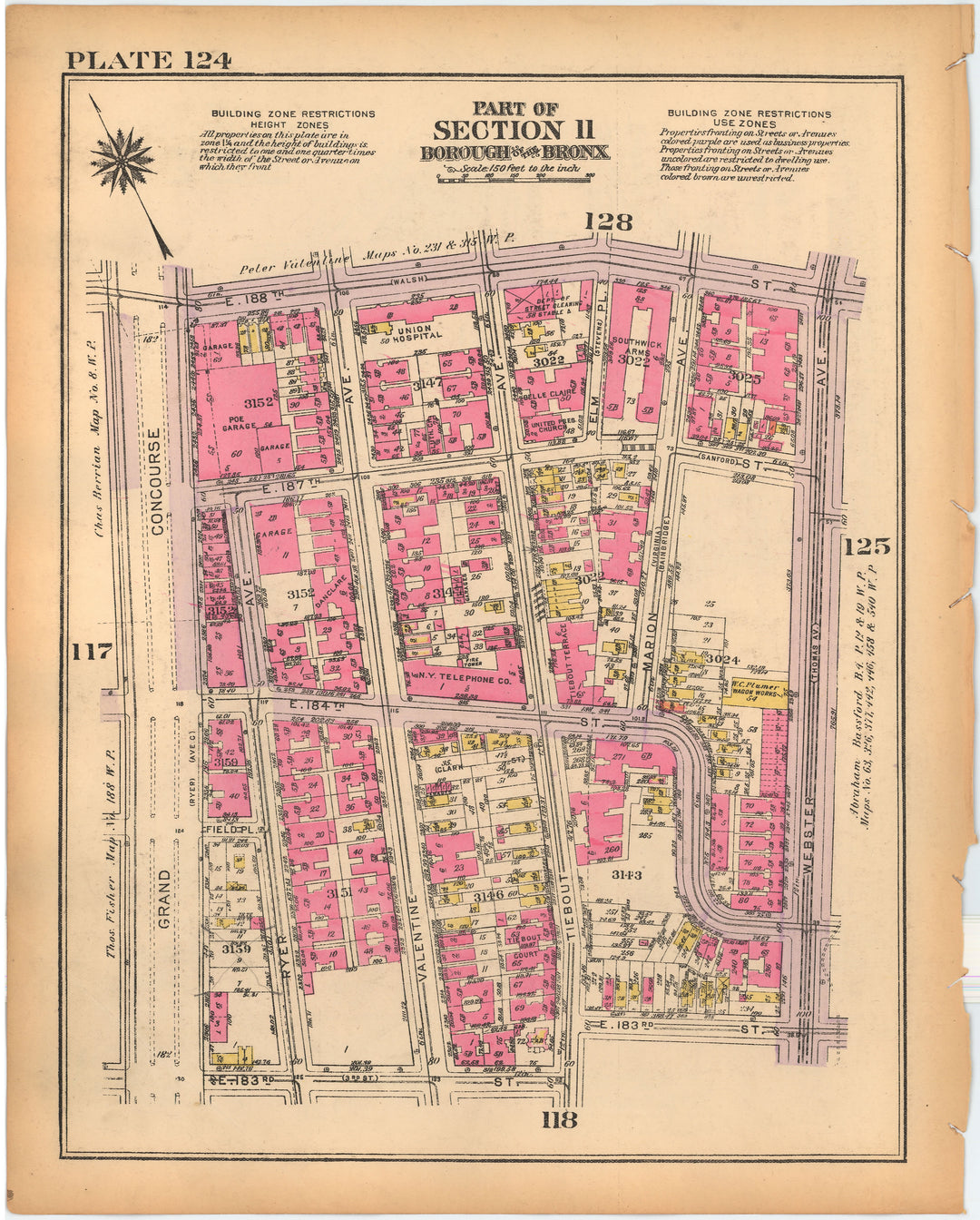 The Bronx, New York 1928 Plate 124