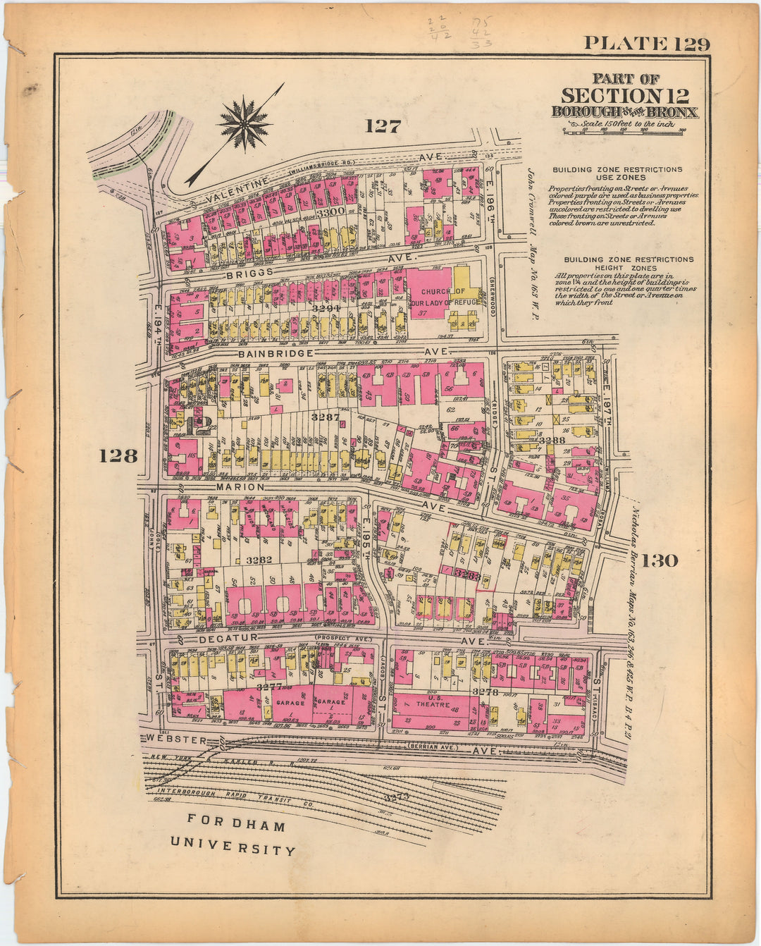 The Bronx, New York 1928 Plate 129