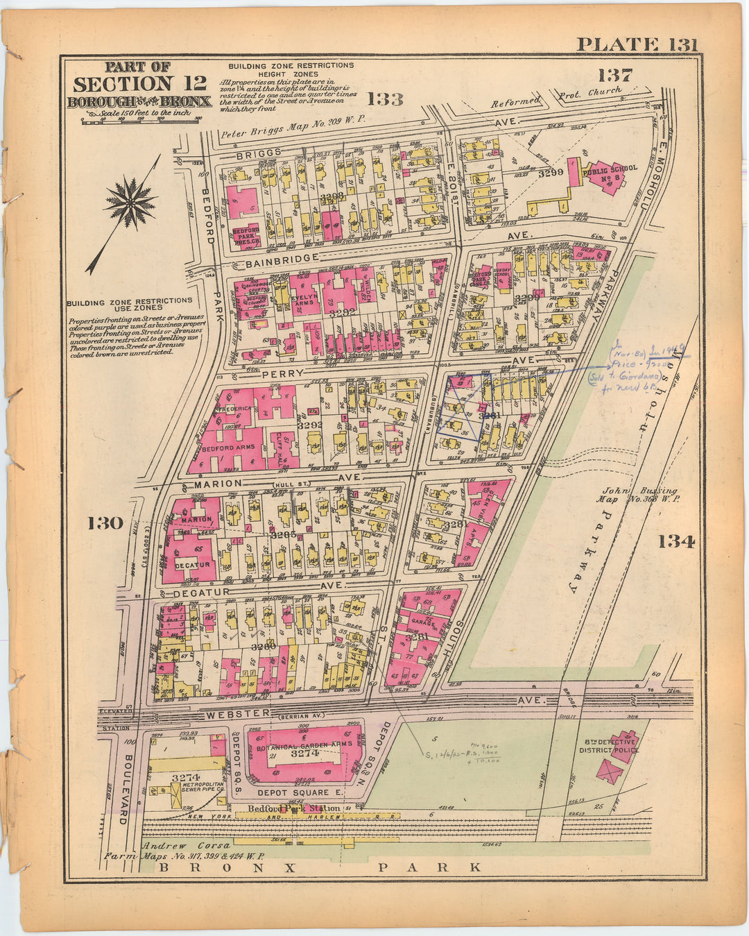 The Bronx, New York 1928 Plate 131